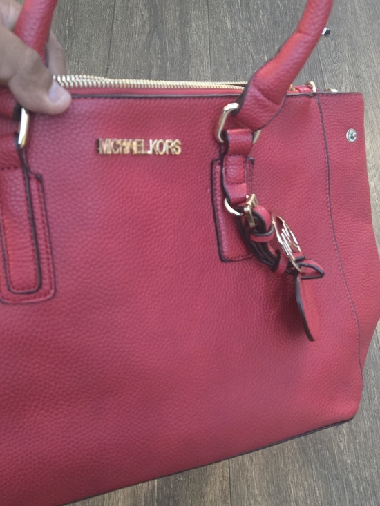 Michael Kors Handbags - Michael Kors Red Leather Satchel